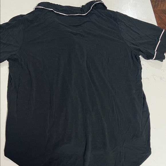 Victoria's Secret Black Pajama Set with Pink Trim - Picture 4 of 6